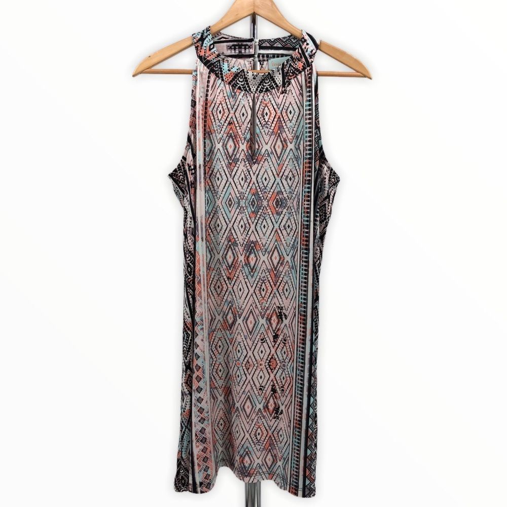 Veronica M Vincent Printed Halter Slip On Dress